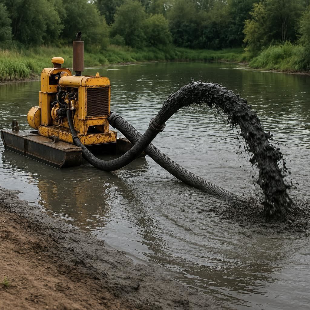 Очистка прудов и водоемов от ила в Королёве